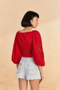 Farm Rio Red Lace Blouse -Farm Rio 313682 04
