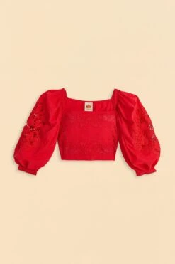 Farm Rio Red Lace Blouse -Farm Rio 313682 06