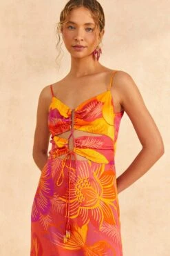 Farm Rio Summer Garden Ombre Lenzing™ Ecovero™ Viscose Midi Dress 10 Farm Rio Summer Garden Ombre Lenzing™ Ecovero™ Viscose Midi Dress -Farm Rio 313684 03