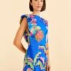 Farm Rio Blue Painted Jungle T-Shirt Dress