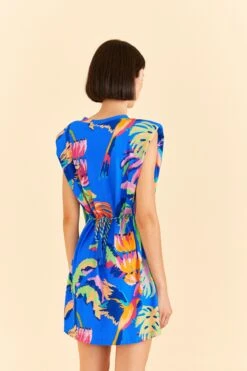 Farm Rio Blue Painted Jungle T-Shirt Dress -Farm Rio 313685 04