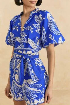 Farm Rio Blue Lace Banana Romper -Farm Rio 313686 03