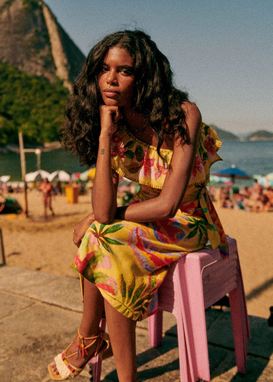 Farm Rio Summer Forest Yellow Parioca Blouse 5 Farm Rio Summer Forest Yellow Parioca Blouse - Image 3