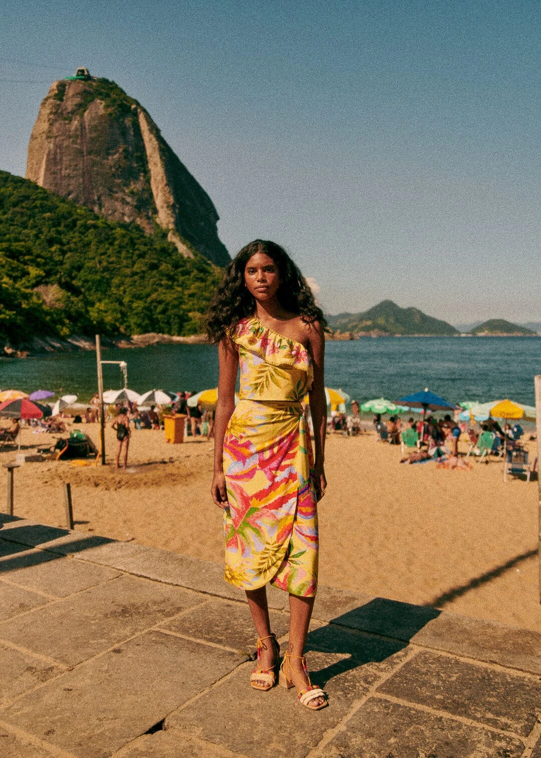 Farm Rio Summer Forest Yellow Bia Midi Skirt 3 Farm Rio Summer Forest Yellow Bia Midi Skirt