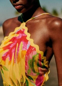 Farm Rio Summer Forest Yellow Burna Midi Dress 11 Farm Rio Summer Forest Yellow Burna Midi Dress -Farm Rio 313793 03