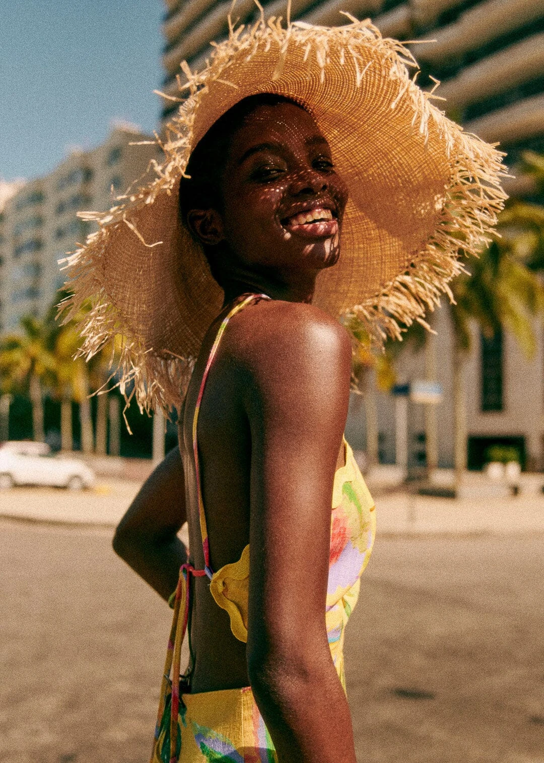 Farm Rio Summer Forest Yellow Burna Midi Dress 6 Farm Rio Summer Forest Yellow Burna Midi Dress - Image 4