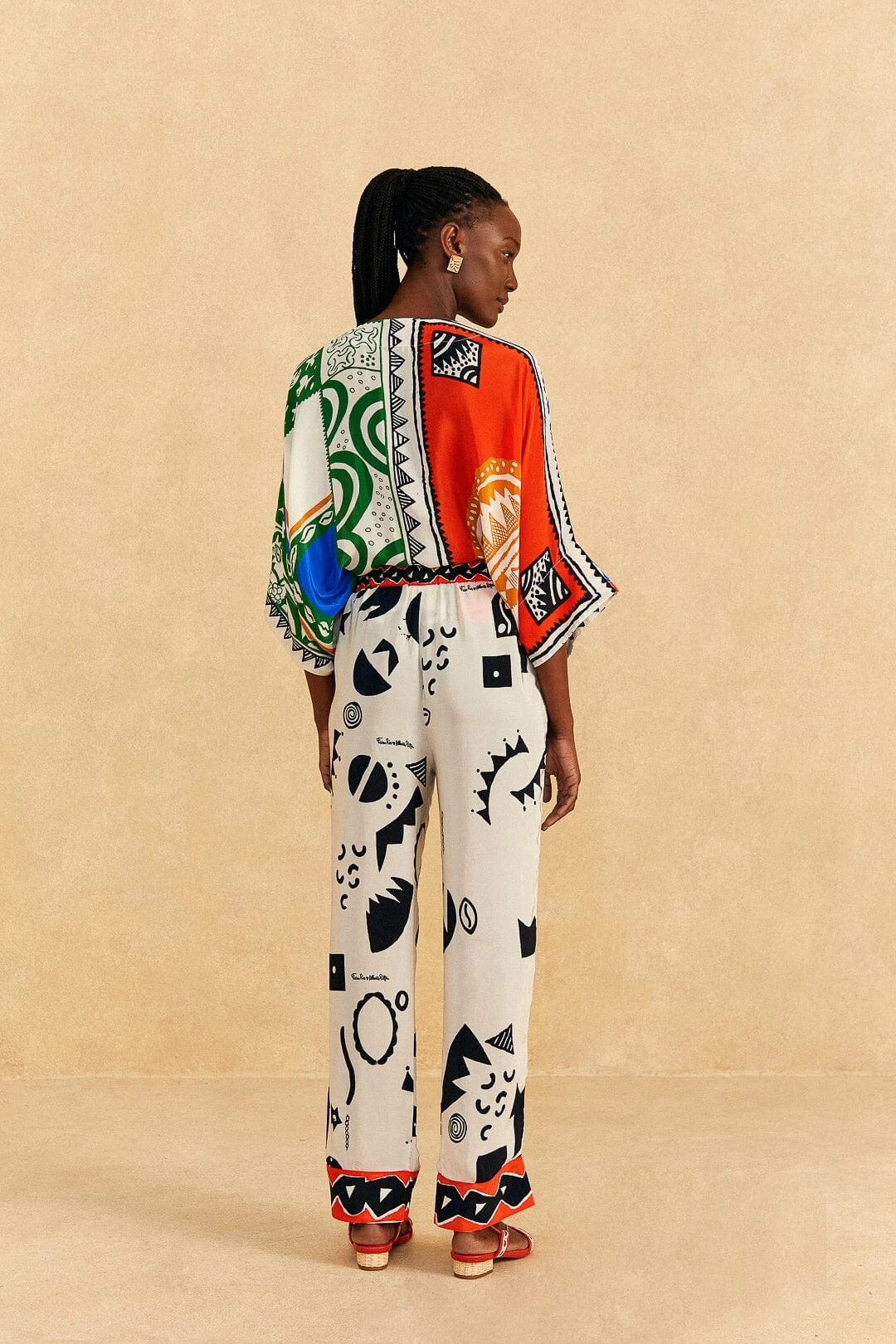 Farm Rio Off-White Pitta Soul Pants 5 Farm Rio Off-White Pitta Soul Pants - Image 3