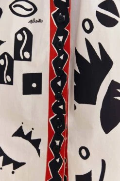 Farm Rio Off-White Pitta Soul Puff Sleeve Midi Dress 12 Farm Rio Off-White Pitta Soul Puff Sleeve Midi Dress -Farm Rio 314083 05