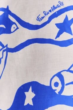 Farm Rio Off-White Pitta Waves Smocked Blouse -Farm Rio 314085 05