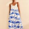 Farm Rio Off-White Pitta Waves Sleeveless Maxi Dress 1 Farm Rio Off-White Pitta Waves Sleeveless Maxi Dress -Farm Rio 314086 02