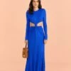 Farm Rio Blue Knot Cut Out Maxi Dress -Farm Rio 314099 01