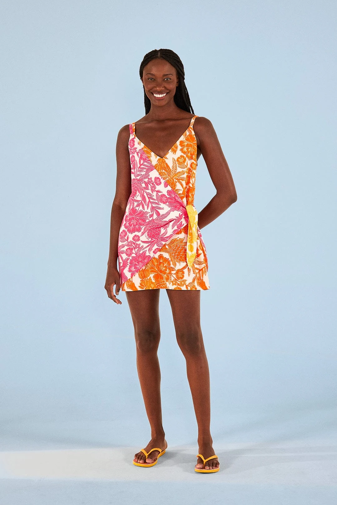 Farm Rio Pink Tropical Woodcut Cover Up 4 Farm Rio Pink Tropical Woodcut Cover Up - Image 2