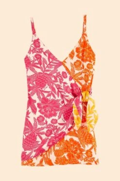 Farm Rio Pink Tropical Woodcut Cover Up 13 Farm Rio Pink Tropical Woodcut Cover Up -Farm Rio 314462 06