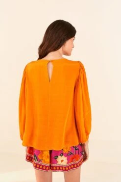 Farm Rio Orange Lace Blouse -Farm Rio 314469 04