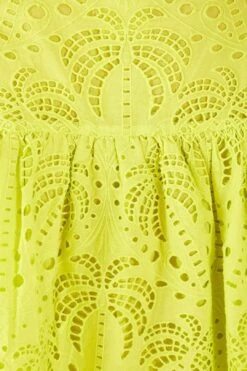 Farm Rio Lime Green Palm Tree Richelieu Blouse 12 Farm Rio Lime Green Palm Tree Richelieu Blouse -Farm Rio 314472 05