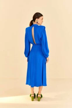 Farm Rio Blue Shoulder Pads Maxi Dress 10 Farm Rio Blue Shoulder Pads Maxi Dress -Farm Rio 314477 04