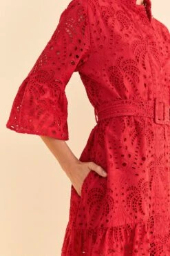 Farm Rio Red Palm Tree Mini Dress 10 Farm Rio Red Palm Tree Mini Dress -Farm Rio 314488 03