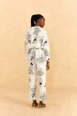 Farm Rio Off-White Moto Love Pants 8 Farm Rio Off-White Moto Love Pants -Farm Rio 314490 03