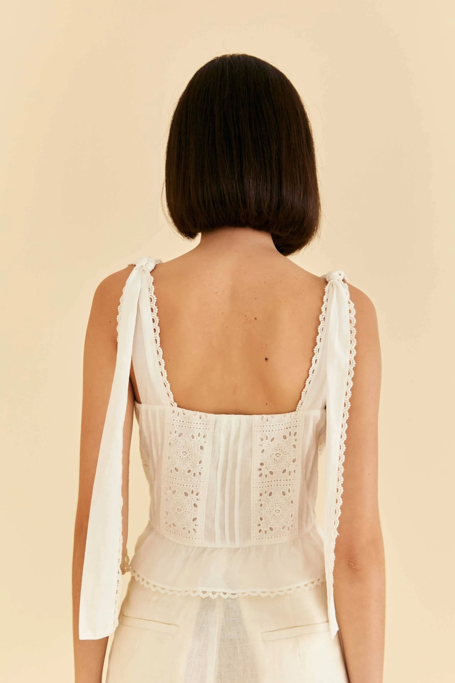 Farm Rio Off-White Lace Top 6 Farm Rio Off-White Lace Top - Image 4