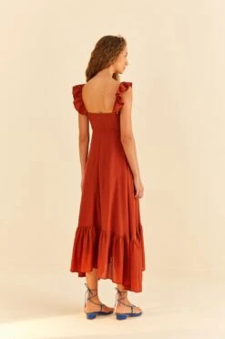 Farm Rio Brown Sleeveless Maxi Dress 10 Farm Rio Brown Sleeveless Maxi Dress -Farm Rio 314507 04
