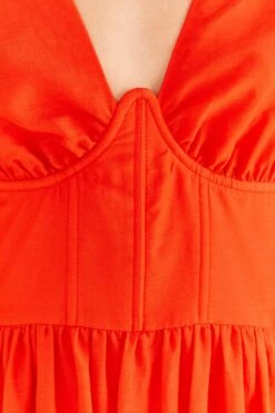 Farm Rio Red Short Sleeves Midi Dress 13 Farm Rio Red Short Sleeves Midi Dress -Farm Rio 314511 06