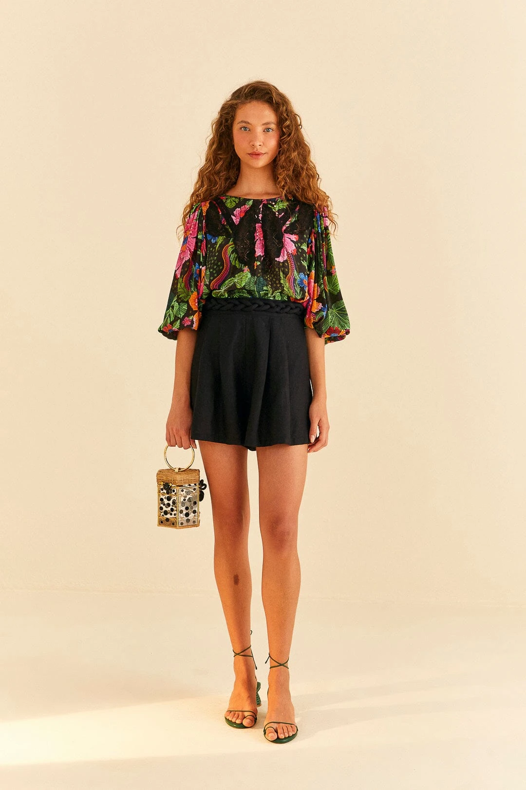 Farm Rio Black Shorts 4 Farm Rio Black Shorts - Image 2