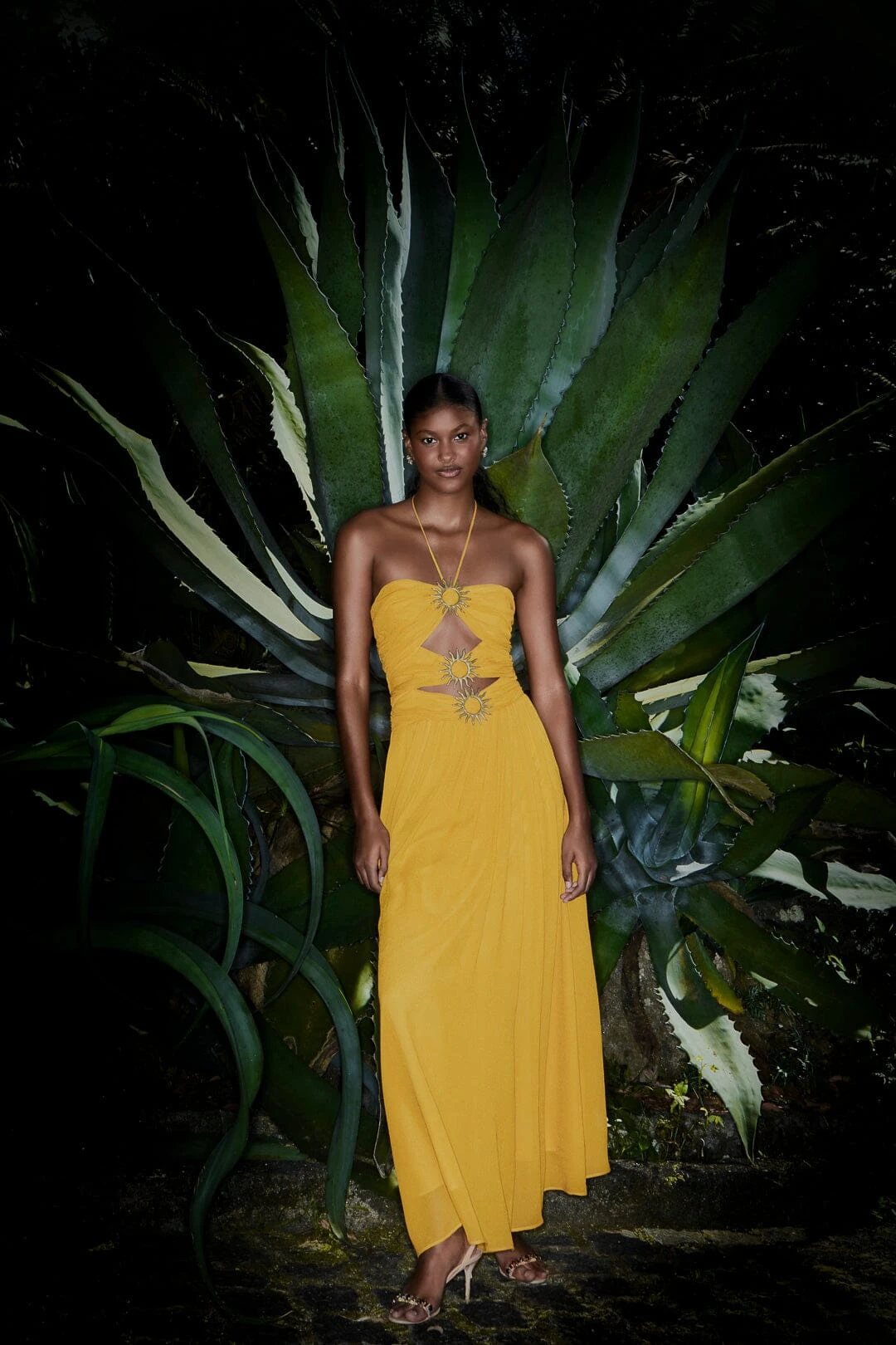 Farm Rio Yellow Sleeveless Maxi Dress With Sun Buckle 4 Farm Rio Yellow Sleeveless Maxi Dress With Sun Buckle - Image 2