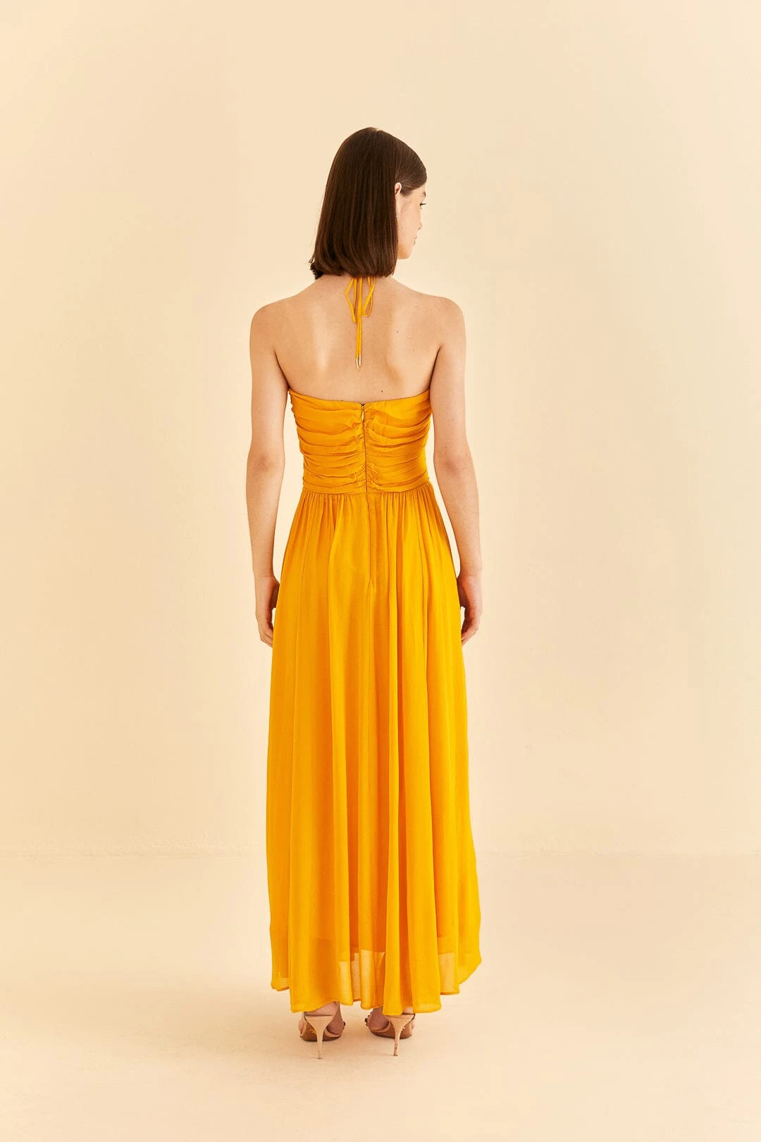 Farm Rio Yellow Sleeveless Maxi Dress With Sun Buckle 6 Farm Rio Yellow Sleeveless Maxi Dress With Sun Buckle - Image 4