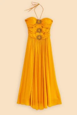 Farm Rio Yellow Sleeveless Maxi Dress With Sun Buckle 13 Farm Rio Yellow Sleeveless Maxi Dress With Sun Buckle -Farm Rio 314753 06