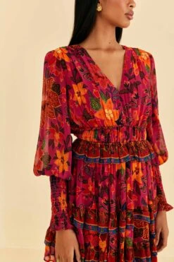 Farm Rio Pink Tropical Tapestry Mini Dress 9 Farm Rio Pink Tropical Tapestry Mini Dress -Farm Rio 315148 03