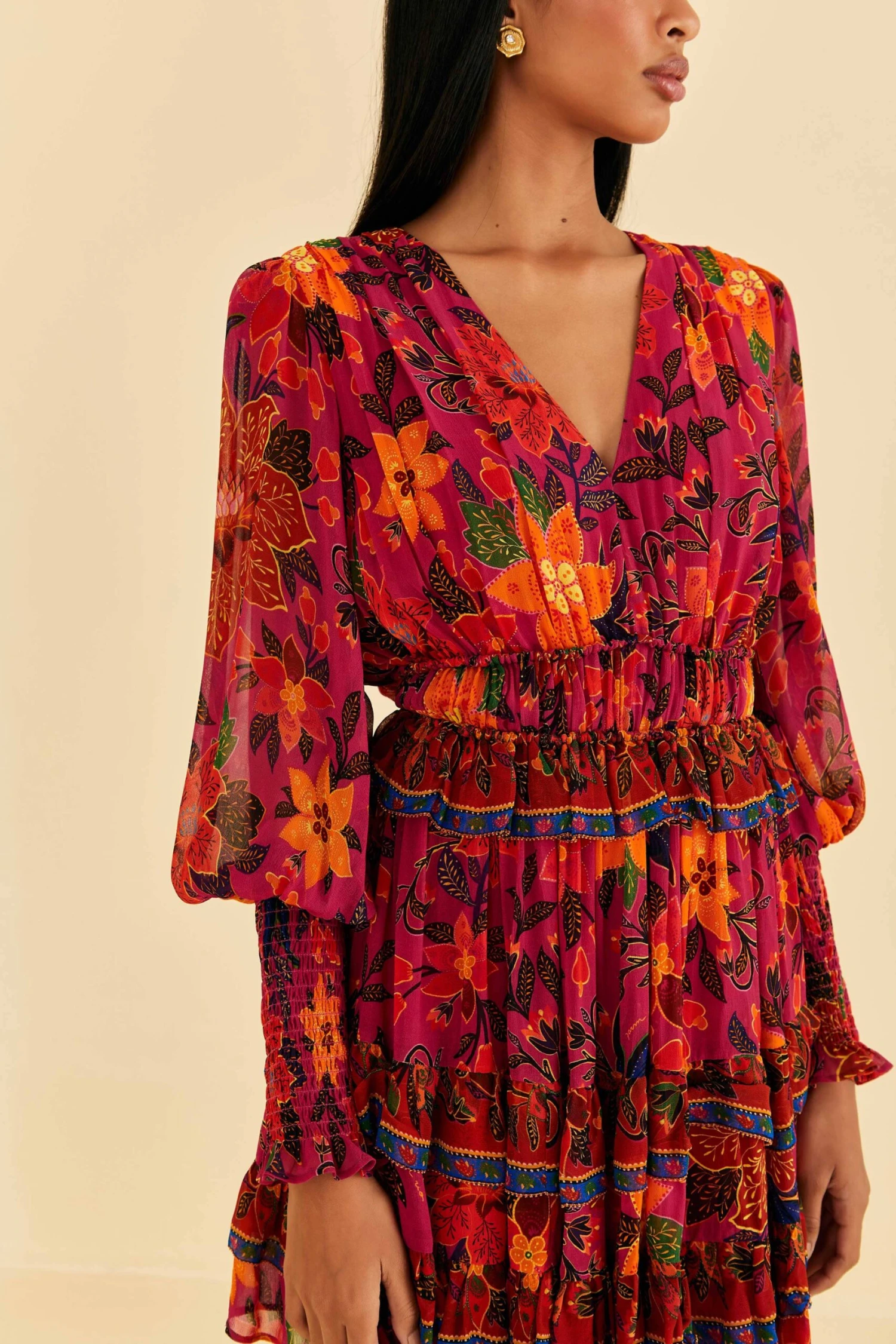 Farm Rio Pink Tropical Tapestry Mini Dress 5 Farm Rio Pink Tropical Tapestry Mini Dress - Image 3
