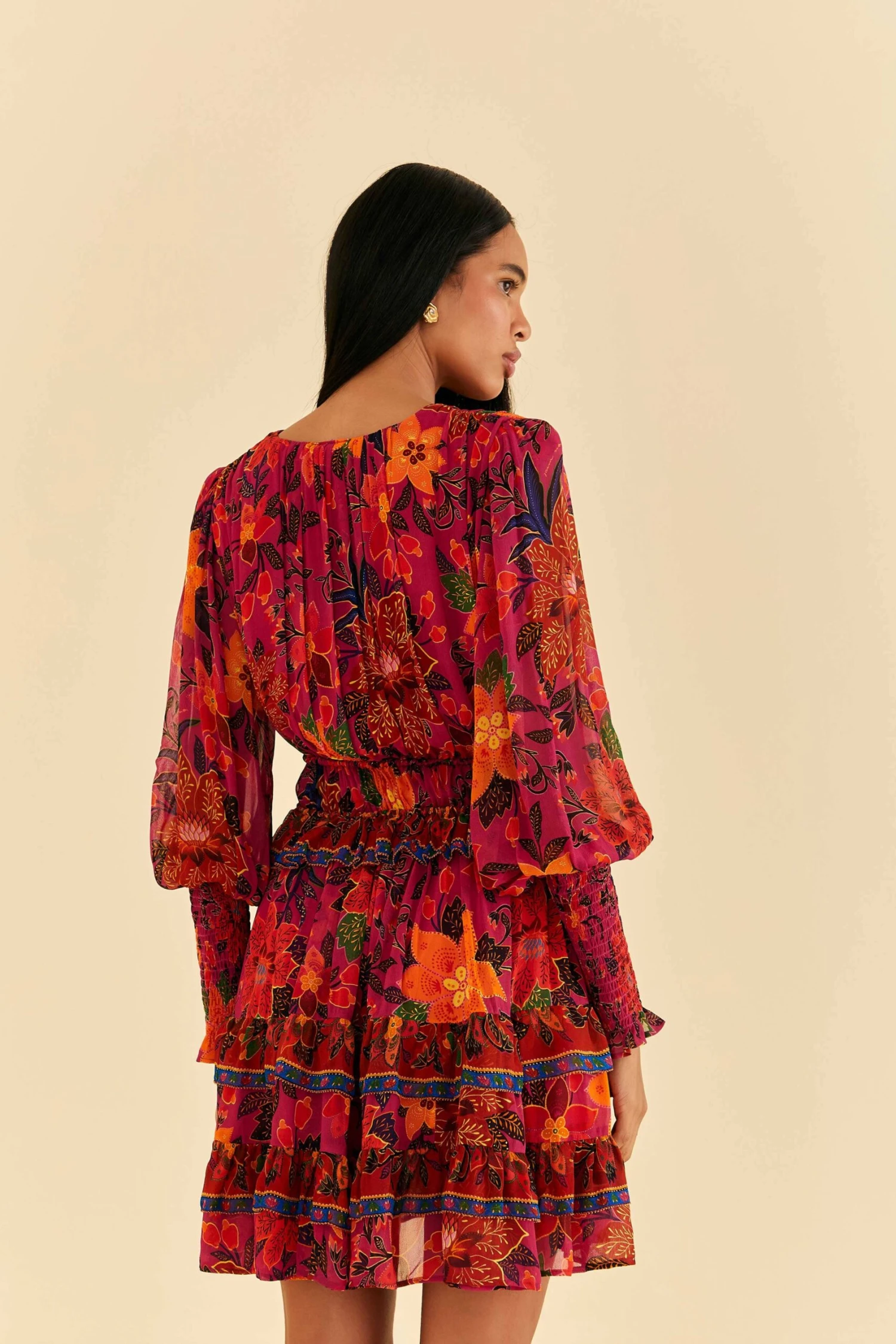 Farm Rio Pink Tropical Tapestry Mini Dress 6 Farm Rio Pink Tropical Tapestry Mini Dress - Image 4