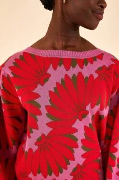 Farm Rio Pink Copacabana Knit Sweater -Farm Rio 315708 03