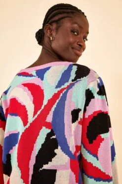 Farm Rio Colorful Monstera Knit Sweater -Farm Rio 315709 03