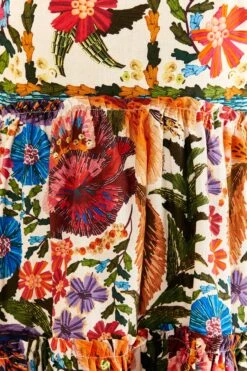 Farm Rio Off-White Tropical Yard Sleeveless Mini Dress -Farm Rio 315948 05