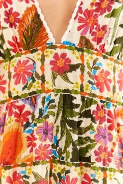 Farm Rio Off-White Tropical Yard Sleeveless Midi Dress 11 Farm Rio Off-White Tropical Yard Sleeveless Midi Dress -Farm Rio 315951 05