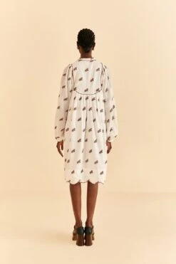 Farm Rio Off-White Embroidered Horses Midi Dress 11 Farm Rio Off-White Embroidered Horses Midi Dress -Farm Rio 315962 04