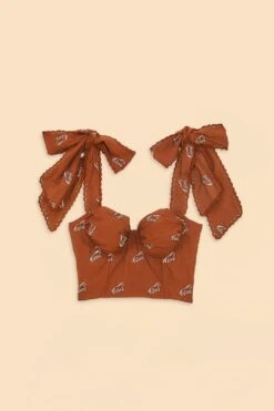 Farm Rio Caramel Embroidered Horses Crop Top 13 Farm Rio Caramel Embroidered Horses Crop Top -Farm Rio 315964 06