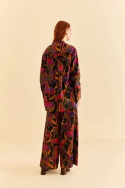 Farm Rio Black Wild Horses Maxi Shirt -Farm Rio 315994 04