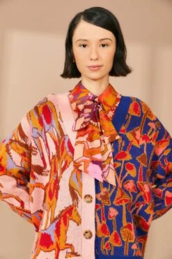 Farm Rio Mixed Mushrooms Knit Cardigan -Farm Rio 315996 03