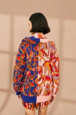 Farm Rio Mixed Mushrooms Knit Cardigan -Farm Rio 315996 04