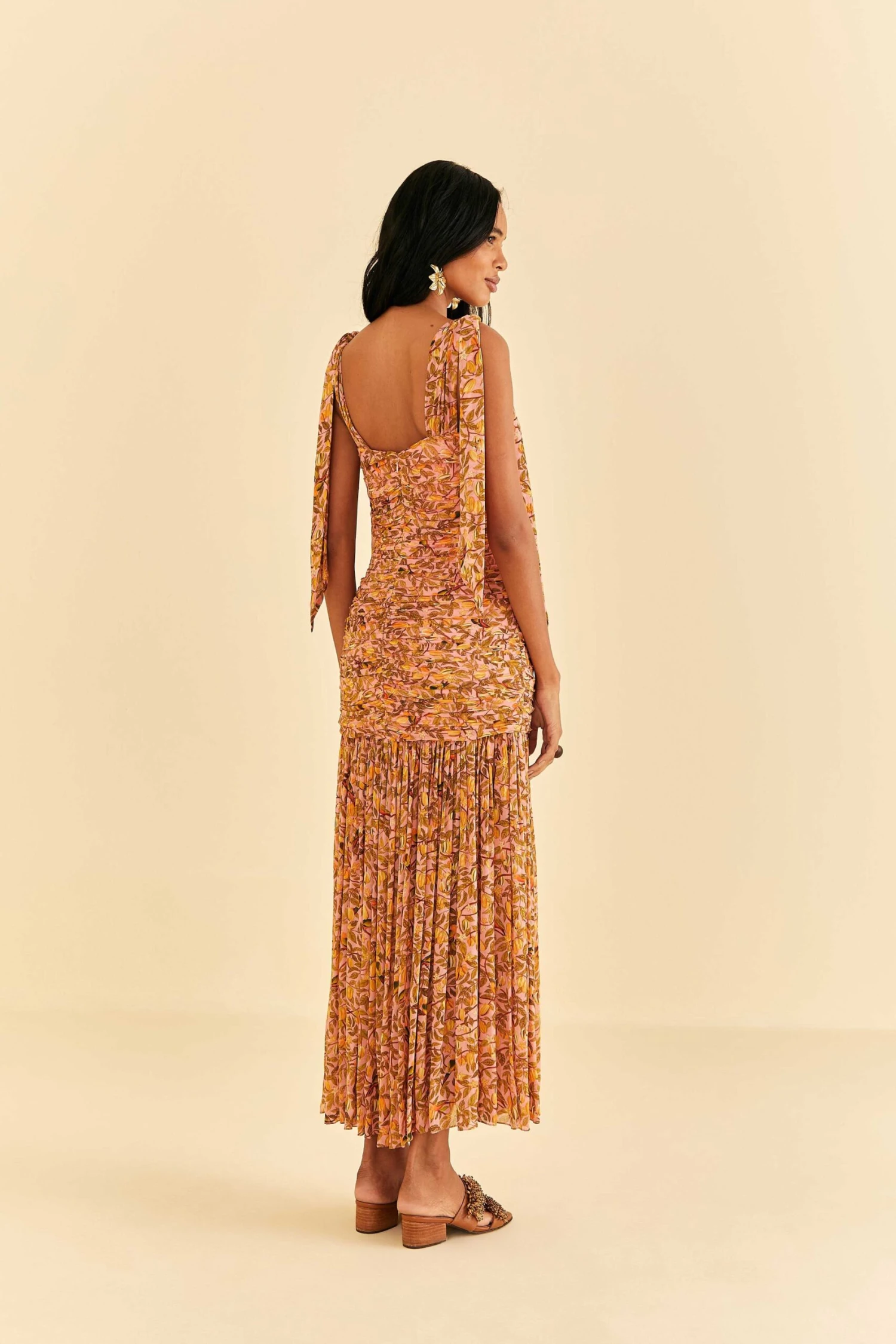 Farm Rio Light Pink Star Fruit Midi Dress 6 Farm Rio Light Pink Star Fruit Midi Dress - Image 4