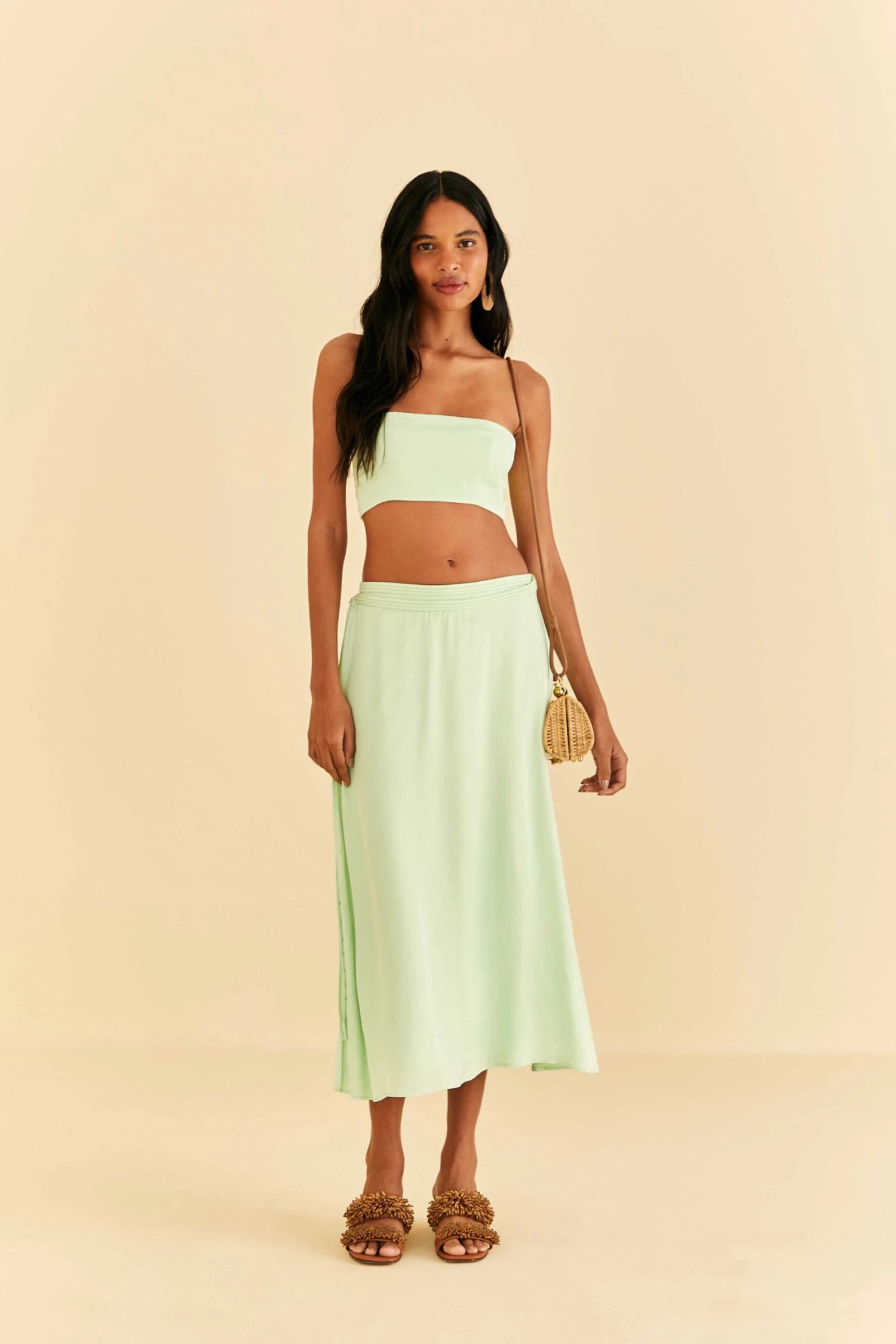 Farm Rio Mint Midi Skirt 3 Farm Rio Mint Midi Skirt