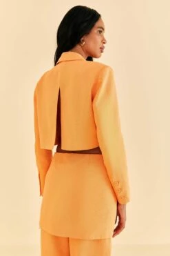 Farm Rio Peach Cut Out Blazer -Farm Rio 316422 03