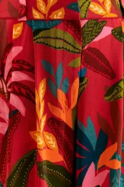 Farm Rio Red Rooster Leaves Pants 13 Farm Rio Red Rooster Leaves Pants -Farm Rio 316429 06