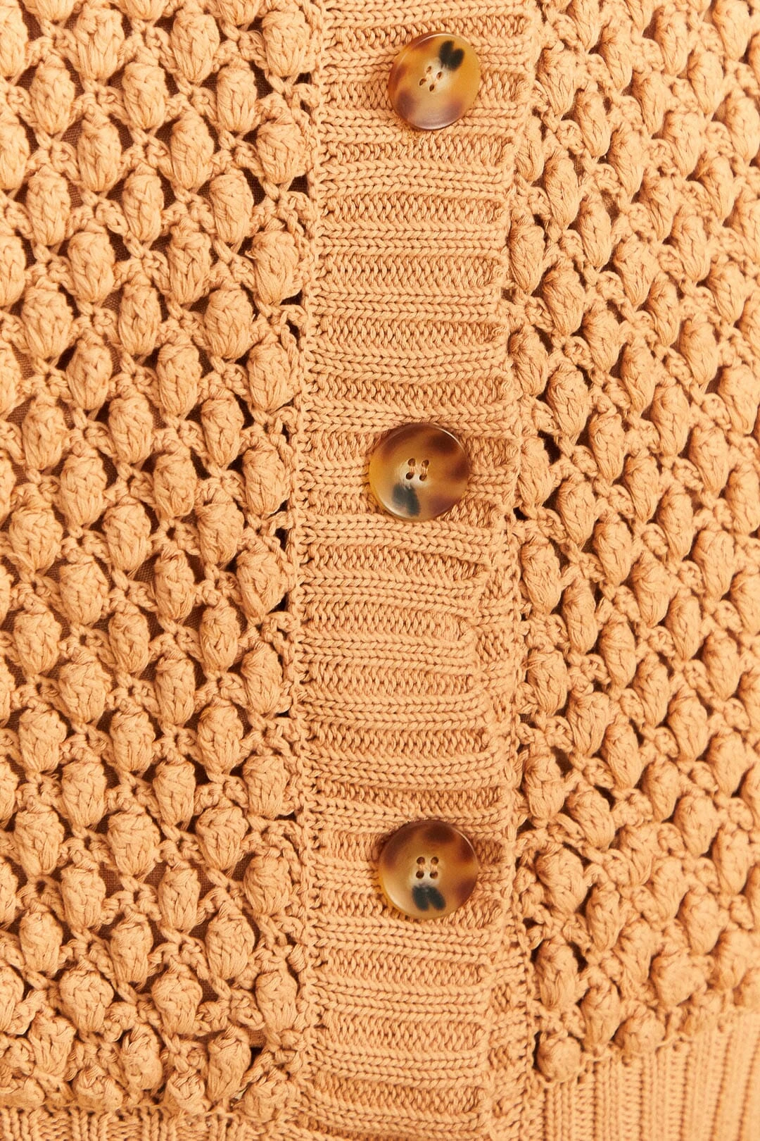Farm Rio Dark Sand Handmade Dots Cardigan 6 Farm Rio Dark Sand Handmade Dots Cardigan - Image 4