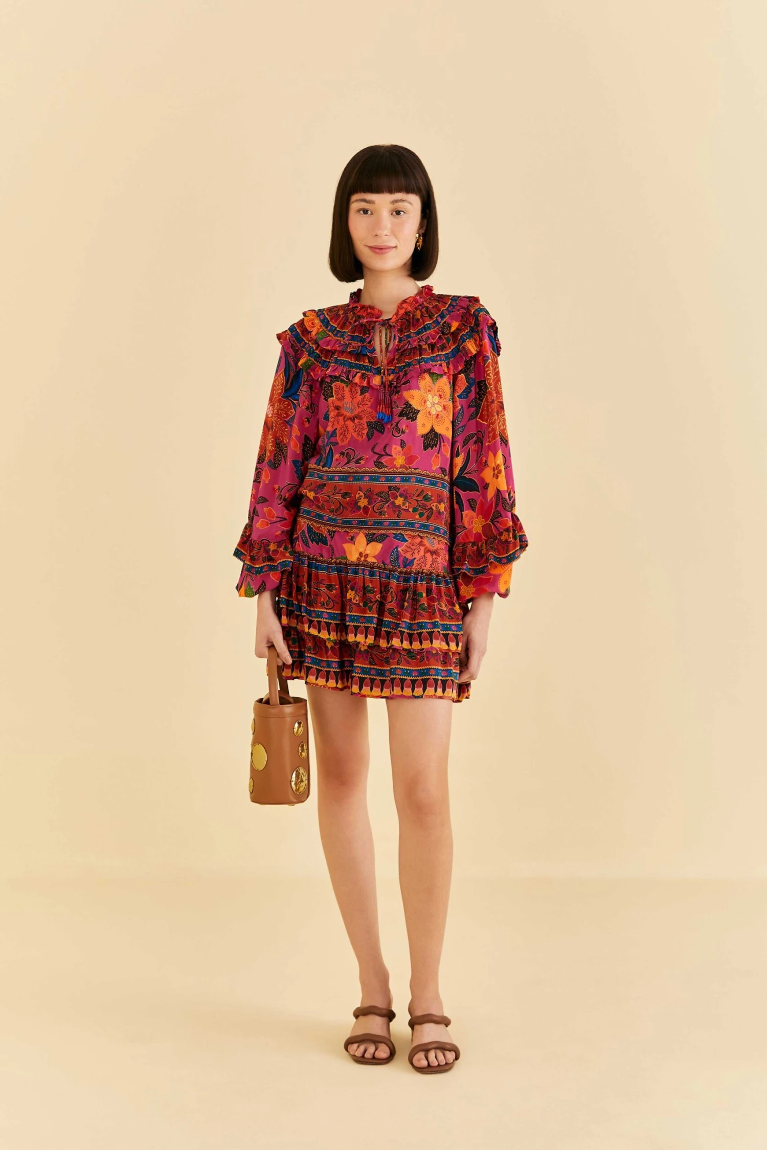 Farm Rio Pink Tropical Tapestry Mini Skirt 3 Farm Rio Pink Tropical Tapestry Mini Skirt