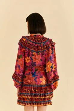 Farm Rio Pink Tropical Tapestry Mini Skirt 10 Farm Rio Pink Tropical Tapestry Mini Skirt -Farm Rio 318099 04