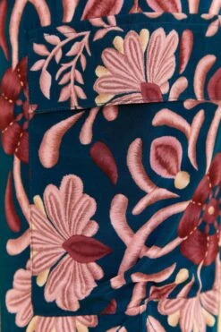 Farm Rio Teal Seashell Tapestry Cargo Pants 13 Farm Rio Teal Seashell Tapestry Cargo Pants -Farm Rio 318133 06