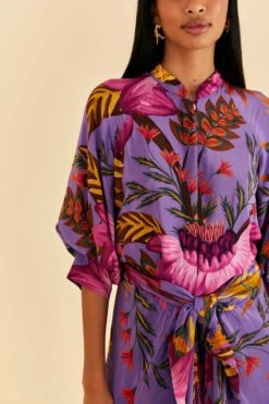 Farm Rio Purple Maxi Flowers Maxi Dress 10 Farm Rio Purple Maxi Flowers Maxi Dress -Farm Rio 318178 03